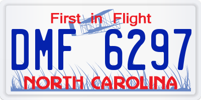NC license plate DMF6297