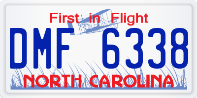 NC license plate DMF6338