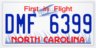 NC license plate DMF6399