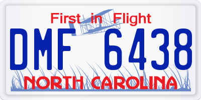 NC license plate DMF6438