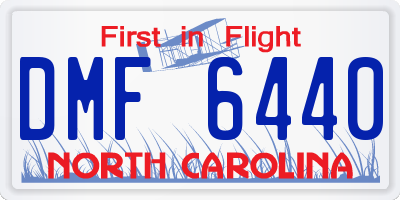 NC license plate DMF6440