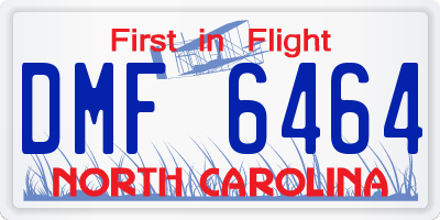 NC license plate DMF6464
