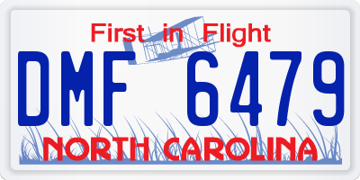 NC license plate DMF6479