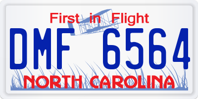 NC license plate DMF6564