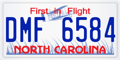 NC license plate DMF6584
