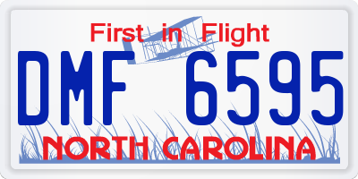 NC license plate DMF6595