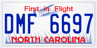 NC license plate DMF6697