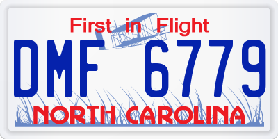 NC license plate DMF6779