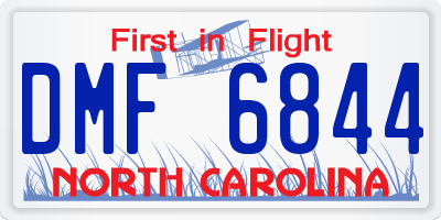 NC license plate DMF6844