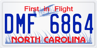 NC license plate DMF6864