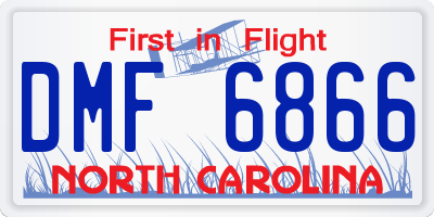 NC license plate DMF6866