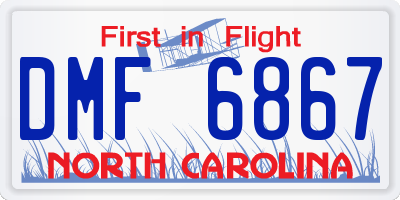 NC license plate DMF6867