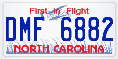 NC license plate DMF6882