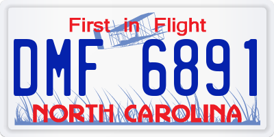 NC license plate DMF6891