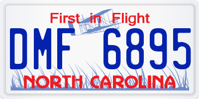 NC license plate DMF6895