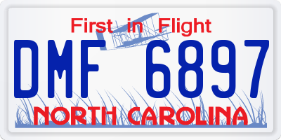NC license plate DMF6897
