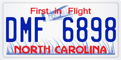 NC license plate DMF6898