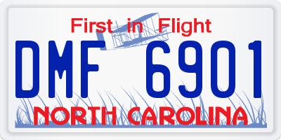 NC license plate DMF6901