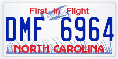 NC license plate DMF6964