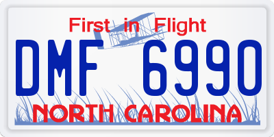 NC license plate DMF6990
