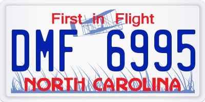 NC license plate DMF6995