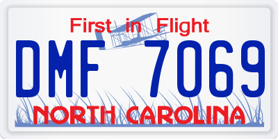 NC license plate DMF7069