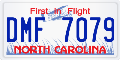 NC license plate DMF7079