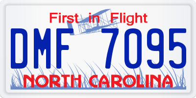 NC license plate DMF7095
