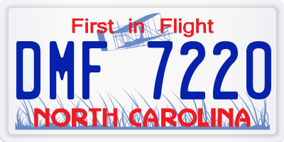 NC license plate DMF7220