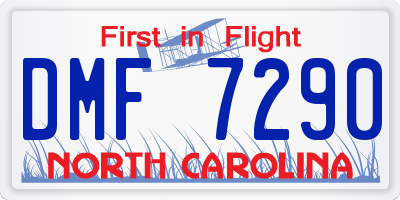 NC license plate DMF7290