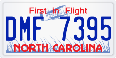 NC license plate DMF7395