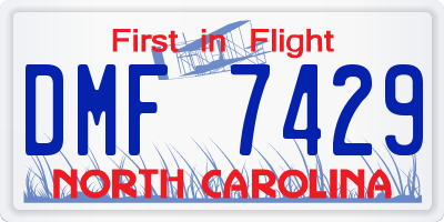NC license plate DMF7429