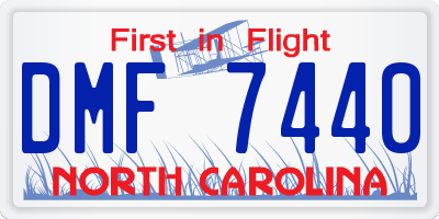 NC license plate DMF7440