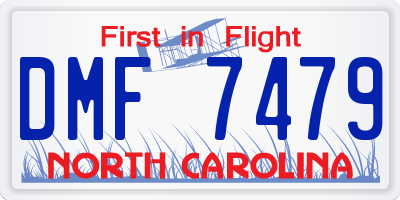 NC license plate DMF7479