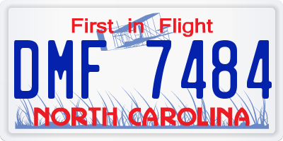 NC license plate DMF7484