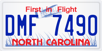 NC license plate DMF7490