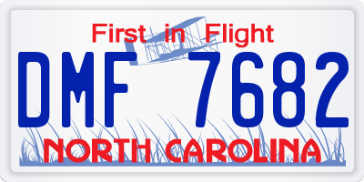 NC license plate DMF7682