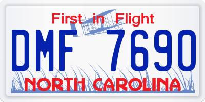 NC license plate DMF7690