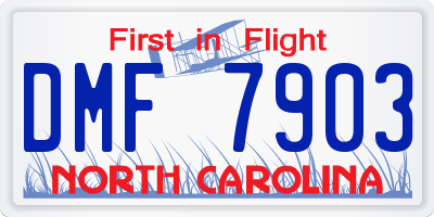 NC license plate DMF7903