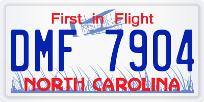 NC license plate DMF7904