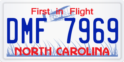 NC license plate DMF7969