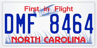 NC license plate DMF8464