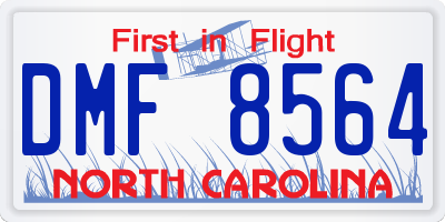 NC license plate DMF8564