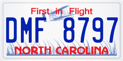 NC license plate DMF8797