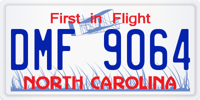 NC license plate DMF9064