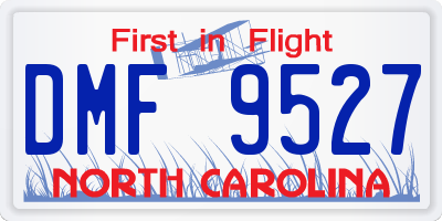 NC license plate DMF9527