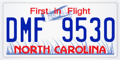 NC license plate DMF9530