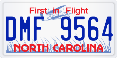 NC license plate DMF9564
