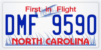 NC license plate DMF9590