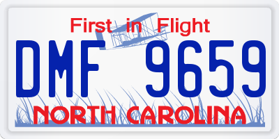 NC license plate DMF9659